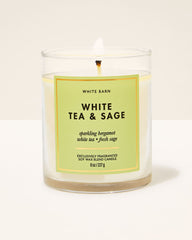 White Tea & Sage Single Wick Candle