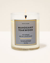 Mahogany Teakwood Single Wick Candle