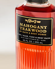 Mahogany Teakwood 3-in-1 Hair, Face & Body Wash