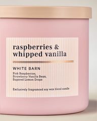 Raspberries & Whipped Vanilla 3-Wick Candle