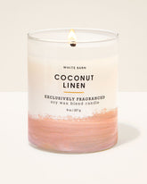 Coconut Linen Single Wick Candle