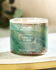 White Tea & Sage 3-Wick Candle