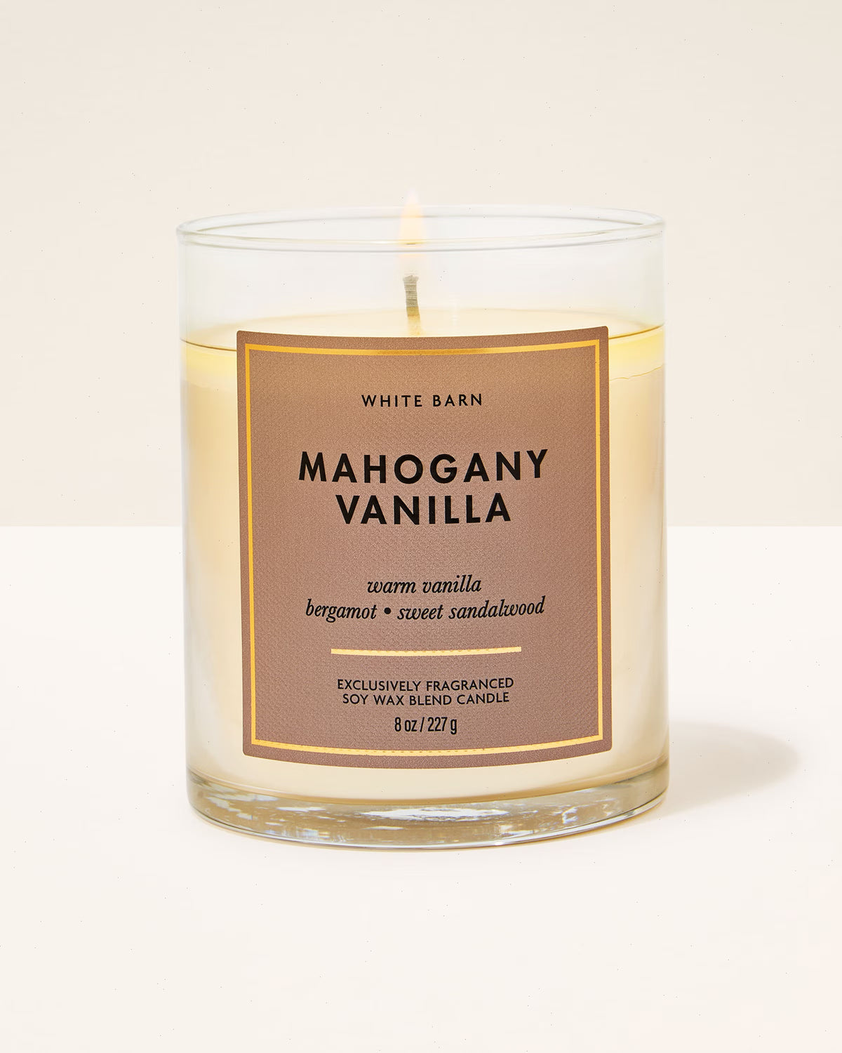 Mahogany Vanilla Single Wick Candle